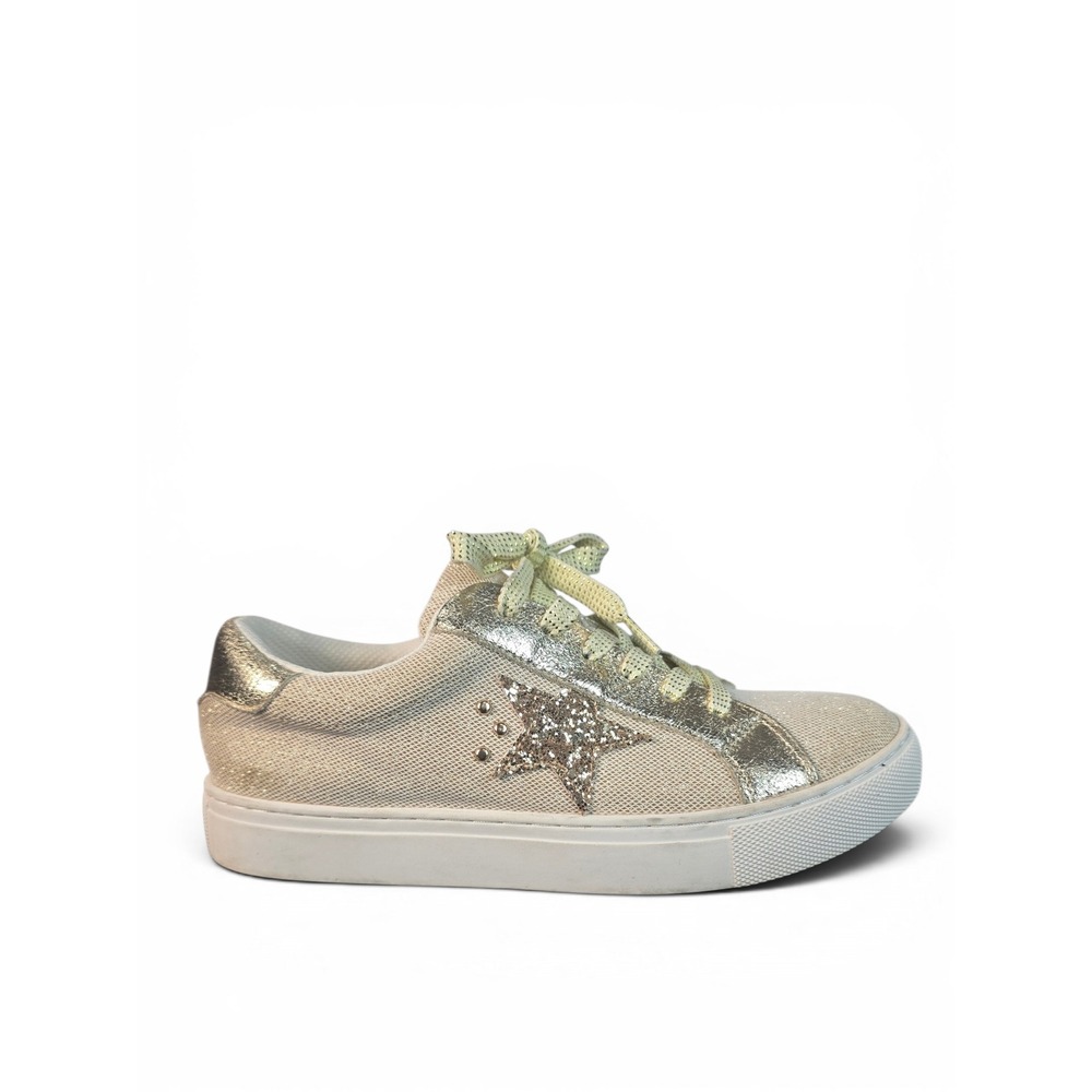 Hey Girl by Corkys Supernova Gold Star Glitter Metallic Sneakers Womens Size 7